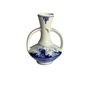 Vintage Hand Painted Delfts Blue Holland Bud Vase 28